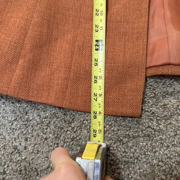 Kasper Blazer Suit Set Women 14 Burnt Sierra Tweed Office Church Business Preppy - Picture 4 of 15